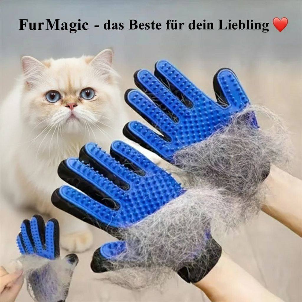 FurMagic Fellpflege Handschuh🧤 - für eine sanfte Pflege und glückliche Haustiere 🐕