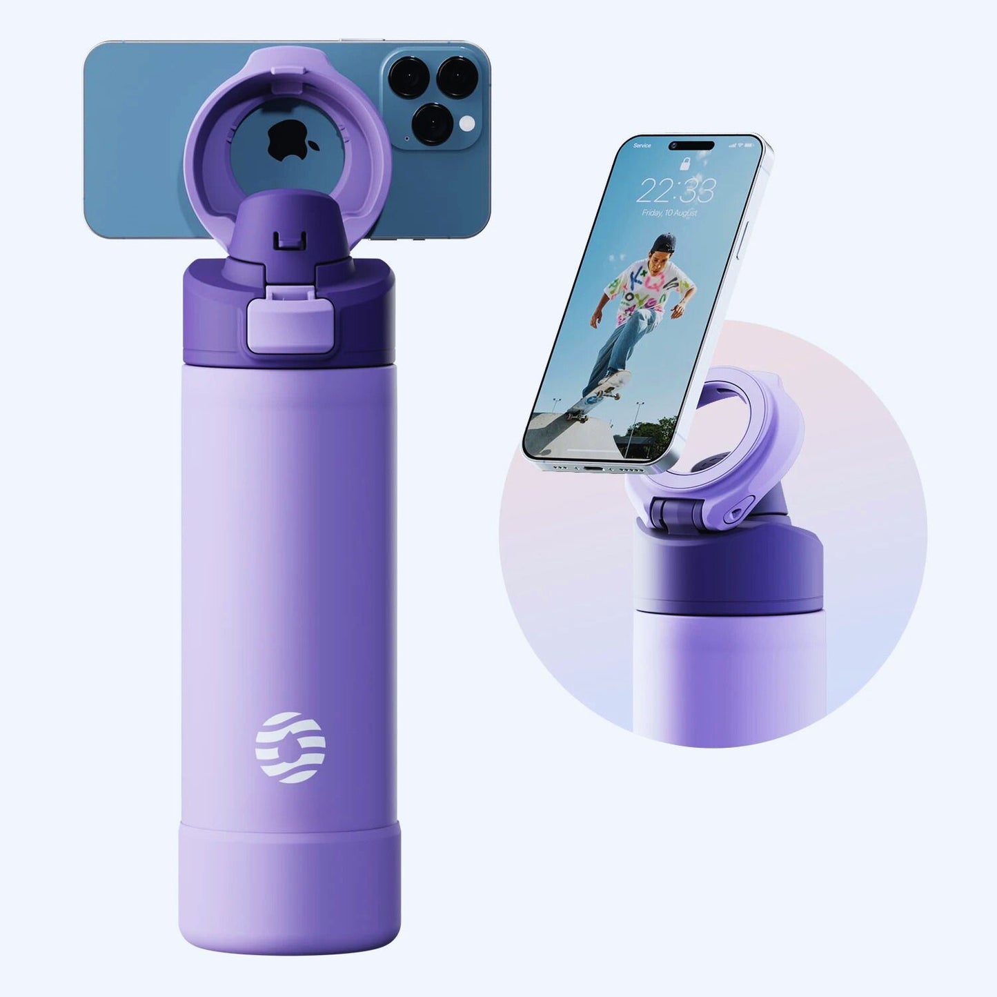 NeoTherm - deine innovative Edelstahl Thermoflasche mit magnetischer Handyhalterung 💯