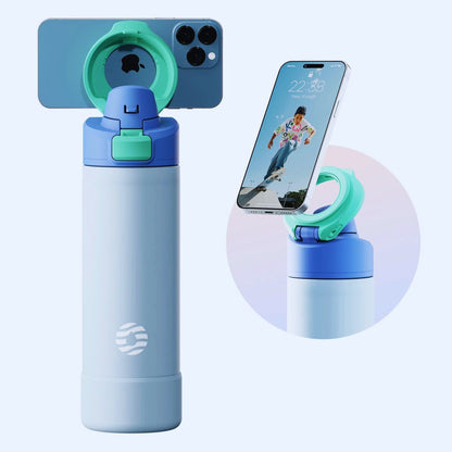 NeoTherm - deine innovative Edelstahl Thermoflasche mit magnetischer Handyhalterung 💯