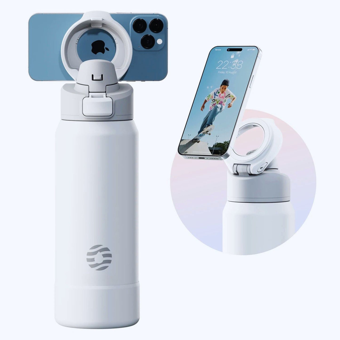 NeoTherm - deine innovative Edelstahl Thermoflasche mit magnetischer Handyhalterung 💯